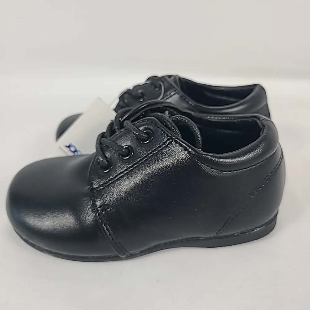 NEW Josmo Basic Casual Boys Dress Shoes Oxford Black Size 7